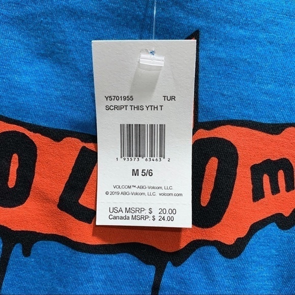 Volcom Boys Short Sleeve T-Shirt Size 5/6 M - Picture 5 of 5